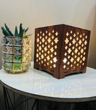 Star Design Laser Cut Wooden Table Lamp