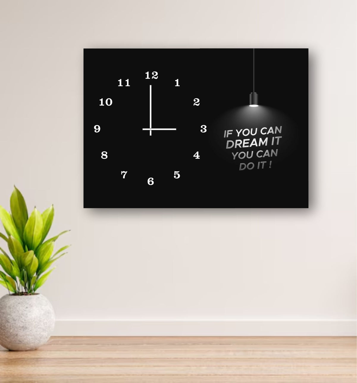 Inspirational Wooden Wall Clock