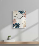 Floral Wooden Wall Clock