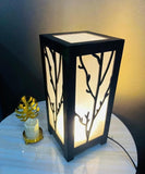 Branch Motif Design Wooden Table & Floor Lamp