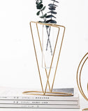 Golden Metal Vase - 1 Pc Elegant Home Decor